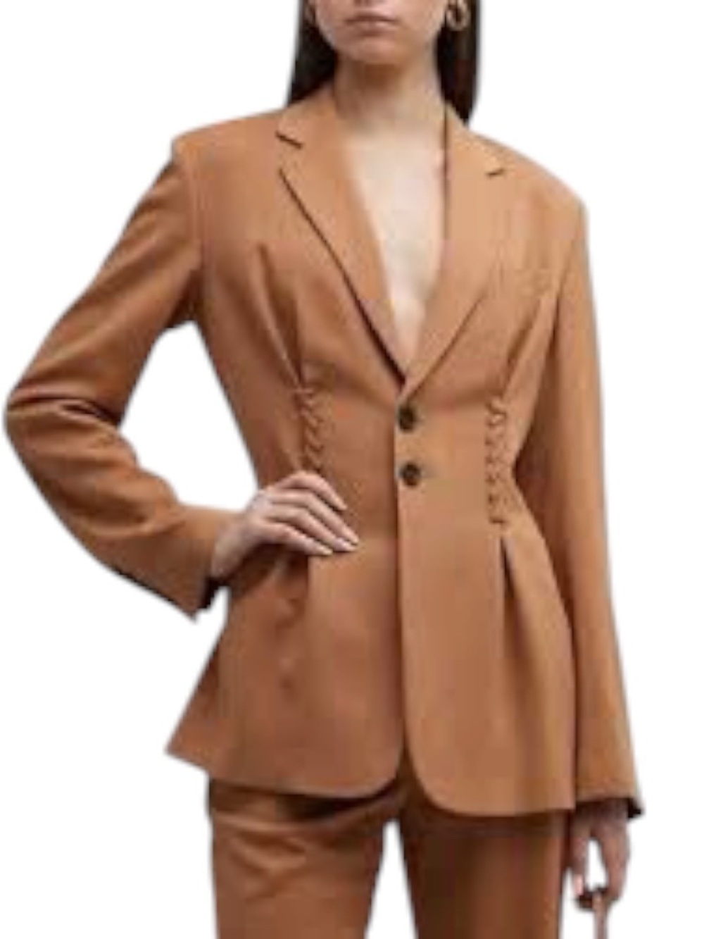A.L.C. Maverick Tawny Brown Lace Up Blazer Jacket Size 6 NWT $695